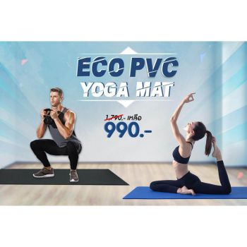 เสื่อโยคะ เสื่อออกกำลังกาย Yoga mat ECO PVC 6 mm.-blue