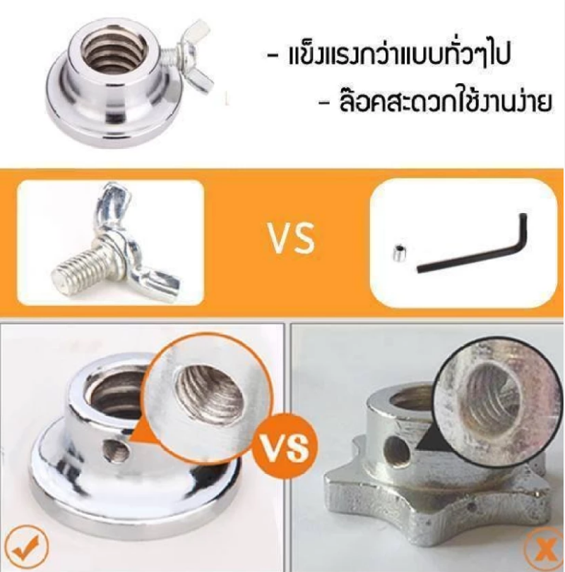 รายละเอียดเกลียวล๊อคบาร์เบลพิเศษ 2 ชั้น Ez bar