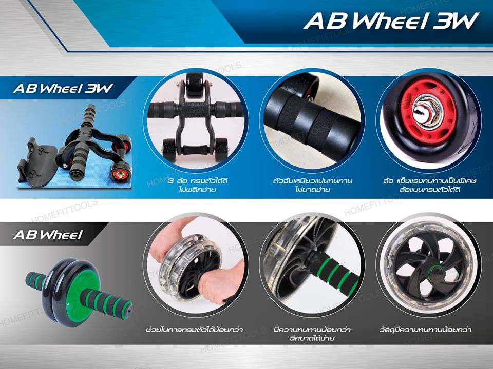 รายละเอียด Wheels Abs Roller ลูกกลิ้งสร้างกล้ามท้อง ลูกกลิ้งออกกําลังกาย