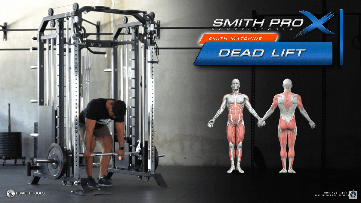 ท่าเล่นเครื่องสมิทแมชชีน Smith Machine ท่า DeadLift ท่าออกกําลังกาย ลดทุกส่วน