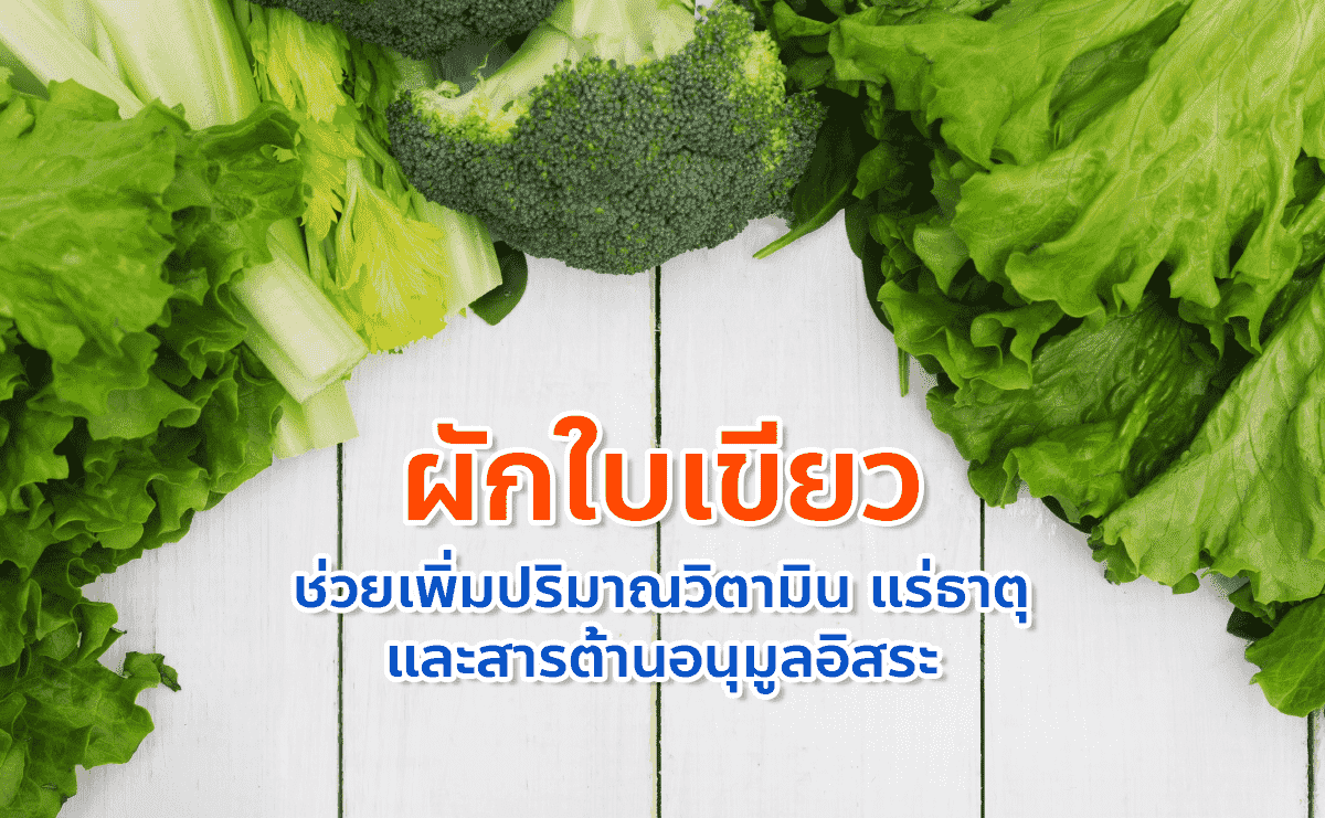 ผักใบเขียว ช่วยเพิ่มปริมาณวิตามิน แร่ธาตุและสารต้านอนุมูลอิสระ