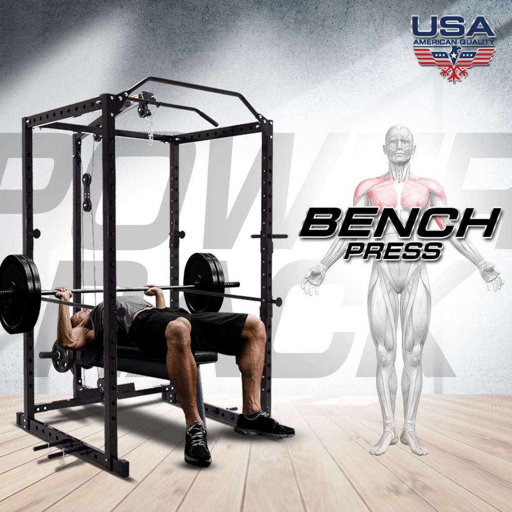 ท่าออกกำลังกาย Bench press ของ Power Rack พาวเวอร์แร็ค