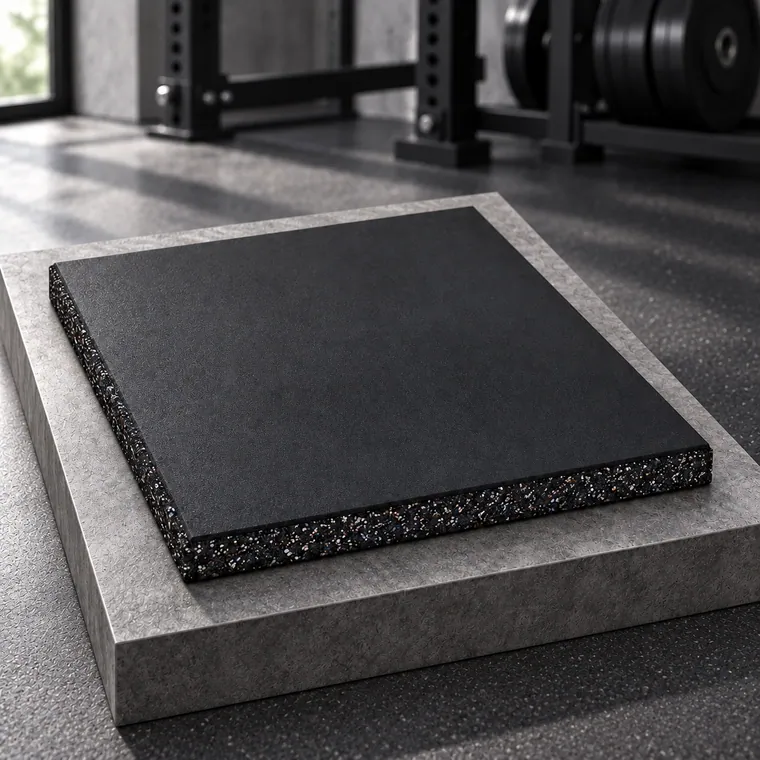 แผ่นยางปูพื้นฟิตเนส Rubber Tile P-1 แผ่นปูพื้นกันกระแทก หนา 2.5 ซม.