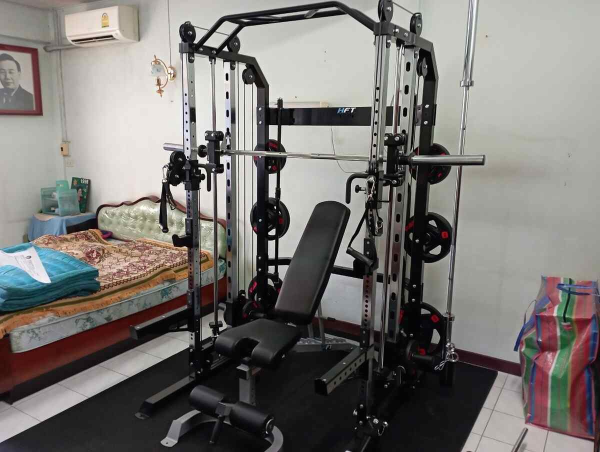 รีวิวการส่งพร้อมติดตั้งสมิทแมชชีน Smith Machine