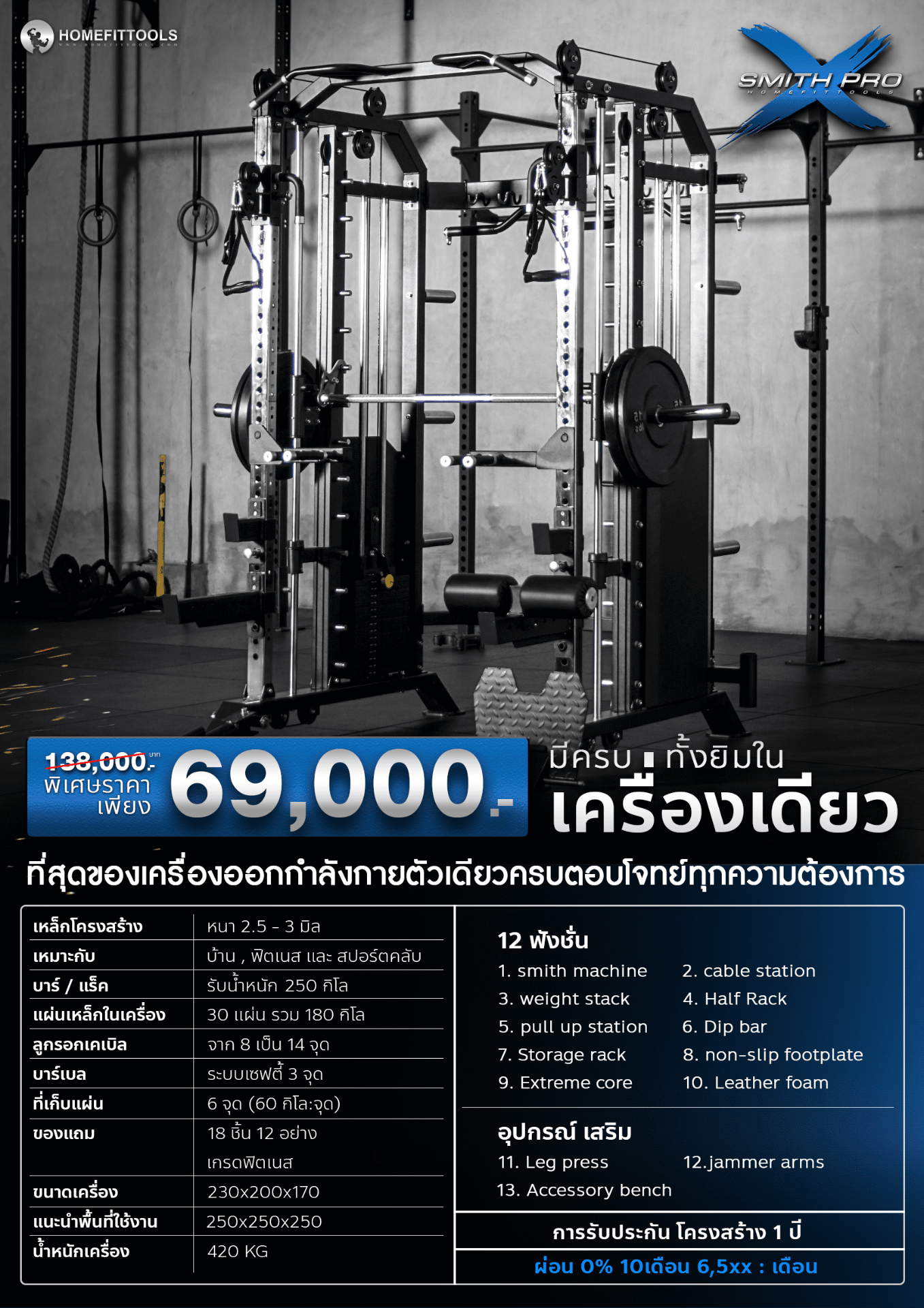 สเปค smith Machine ProX