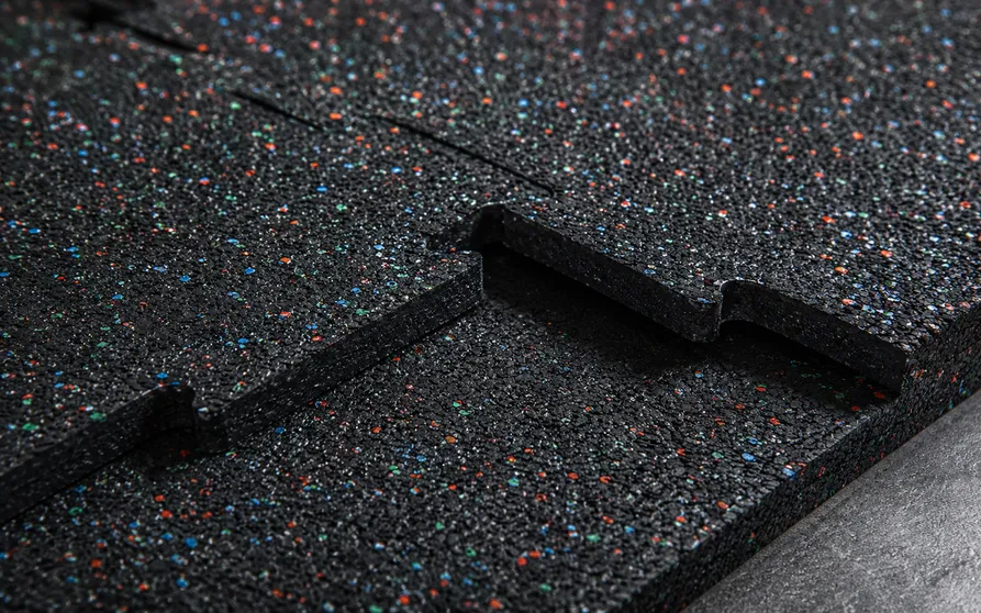แผ่นยาง EPDM ปูพื้นฟิตเนส ผิวเม็ดยางสีคละ ความหนา 25 มม.